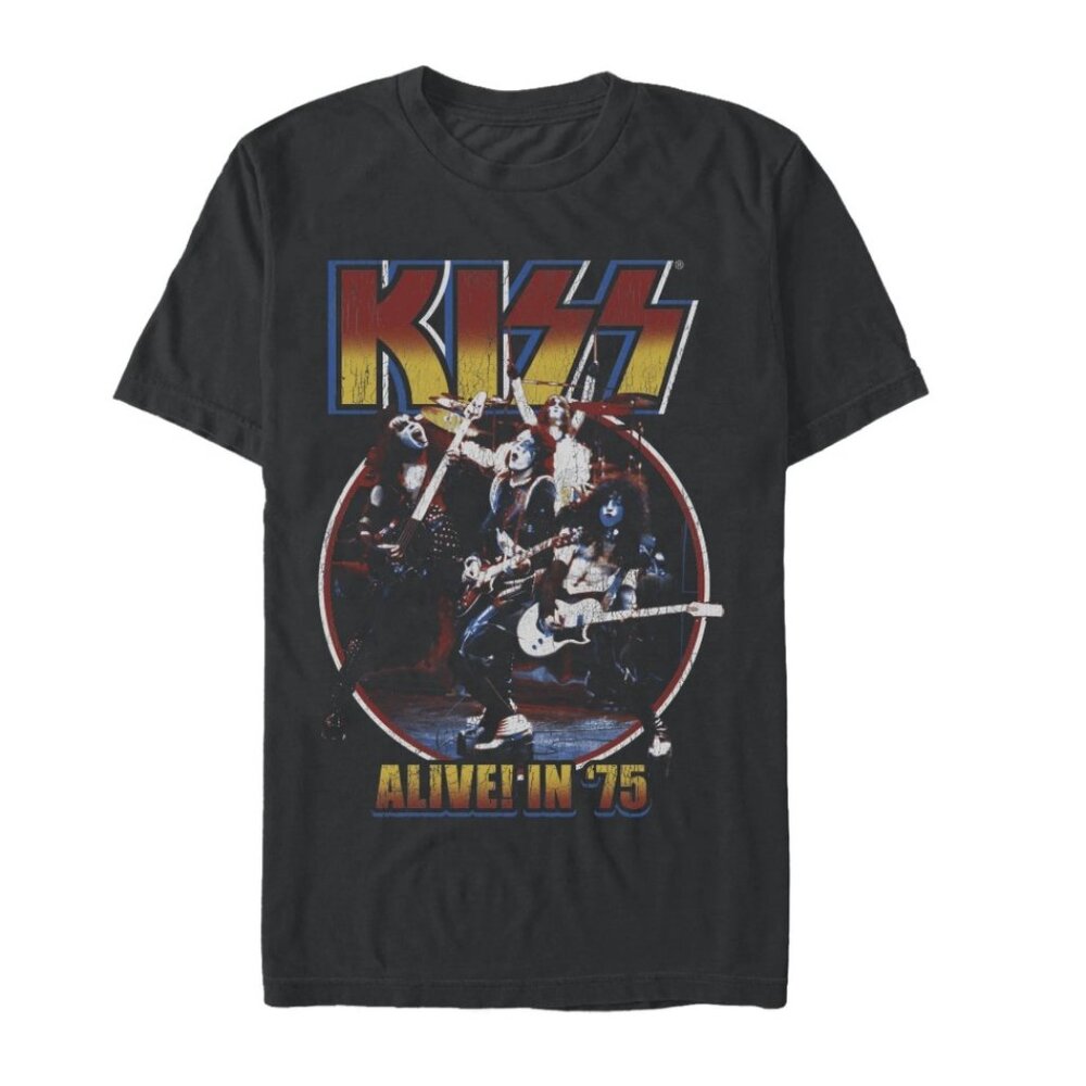 NEW KISS Men's Graphic Crew Neck Medium (38-40) T-Shirt